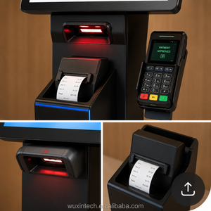 Kiosque de restauration rapide WUXIN, borne de paiement automatique à écran tactile, équipé d'un lecteur de code QR/imprimante thermique 80 mm - Product Image 5