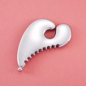 Planche Gua Sha en forme de larme en acier inoxydable, outil de <span class=keywords><strong>massage</strong></span> facial liftant, stimulation des points d'acupuncture, libération des fascias, planche de raclage - Product Image 5
