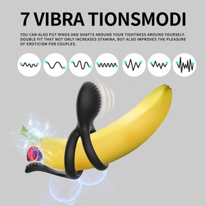 ワイヤレスリモコンセックスおもちゃコックリング滞在ハード振動リングシリコーンペニスカップルリング - Product Image 6