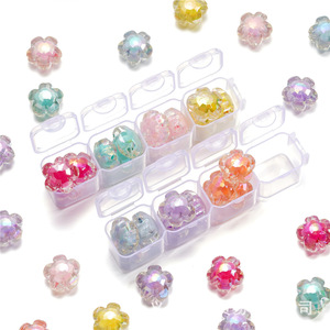 Acrylic Five Petal Flower <b>Beads</b> For Jewelry Making 12mm Colorful Loose <b>Beads</b> DIY Handmade Craft Supply - Product Image 4