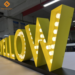 Lớn 3D Kim Loại Thép Không Gỉ Marquee Bảng Chữ Cái Đăng Lên <span class=keywords><strong>Led</strong></span> Bulb <span class=keywords><strong>Letters</strong></span> - Product Image 5