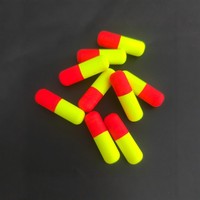 Lot de 10 perles de pêche bicolores à profondeur fixe, épaissies, de style capsule, multi-tailles, très visibles et ultra-lumineuses