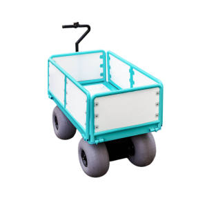 इलेक्ट्रिक छोटी गाड़ी 4 पहियों प्लेटफॉर्म हैंड कार्ट ट्रॉली कार्गो आउटडोर गार्डन कार्ट डंप भारी शुल्क - Product Image 6