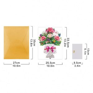 Vente en gros d'usine, artisanat en papier, fleurs découpées au laser en 3D, grand bouquet pour la fête des mères - Product Image 3