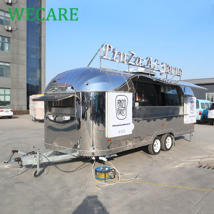 Wecare Airstream Food Trailer Chinese Food Trucks Mobile Food Trailer