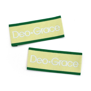 निजी कस्टम ब्रांड नाम लोगो ध्वज बुने हुए हम लेबल वाले कपड़ों के जूते बैग के लिए नरम मुद्रित देखभाल लेबल टैग किया - Product Image 6