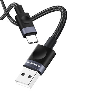 Cable USB-C Somostel Nuevo de 2.4A con Trenzado de Nailon para <span class=keywords><strong>iPhone</strong></span> <span class=keywords><strong>14</strong></span>, <span class=keywords><strong>Carga</strong></span> Rápida - Product Image 3