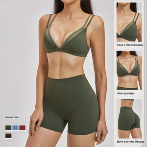 Completo Sportivo Vanciegroup: Top Corto e Gonna da Tennis a 2 Pezzi, Asciugatura Rapida, Stile Color Block, Leggings da Yoga - Product Image 2