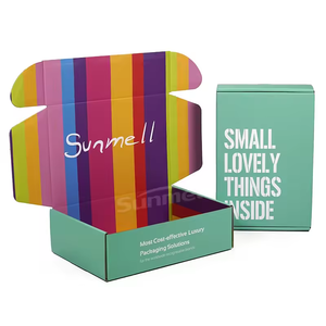 Caja de correo de envío corrugado personalizado caja de regalo de papel para ropa cosmética impresa con manejo cajas de embalaje con logotipo personalizado - Product Image 6