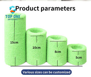 TopOne mince doux respirant blanc vert Sport poignet bandeau antidérapant élastique tricot pour exercice Gym sec poignée amortissement - Product Image 2