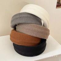 Ikat Kepala Gaya Korea Model High Cranial Terbaru Musim Gugur Musim Dingin, Buatan Tangan, Serbaguna, Hiasan Bunga untuk Bepergian