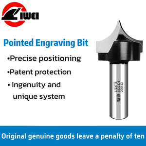 1/2 di precisione affilatissimo \ "1/4 \" a gambo appuntito taglierine per incisione utensili per la lavorazione del legno - Product Image 3