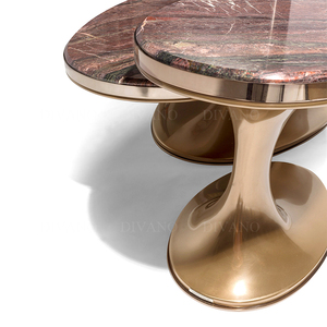 Nordic Wrought Iron Home Furniture Centre <b>Table</b> Luxury <b>Marble</b> <b>Coffee</b> <b>Table</b> VL IPE-CT-02-SOWILO Luxury <b>Marble</b> <b>Coffee</b> <b>Table</b> VL IPE - Product Image 6