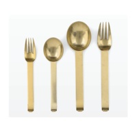 Couverts en laiton en acier inoxydable de haute qualité ensemble de couverts en miroir pour les mariages, le dîner et le déjeuner-comprend une fourchette à cuillère à soupe sans danger pour les aliments