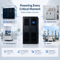 Modules d'alimentation UPS en ligne modulaires 25 kVA, 50-600 kVA, triphasés, pour l'alimentation sans interruption des réseaux