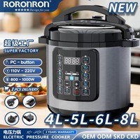 Panci Masak Listrik Multifungsi 6L dengan Layar LED Digital, Timer Preset, 12 Mode Memasak, dan Wadah Stainless Steel