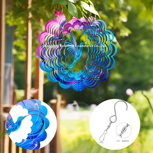 Molinetes de Viento Cinéticos Colgantes, Adornos Artísticos Colgantes para Decoración de Jardín, Patio y Balcón, Colibrí - Product Image 3