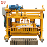 Machine à fabriquer des blocs creux en béton, mobile, à moteur diesel, modèle QMY 4a-30