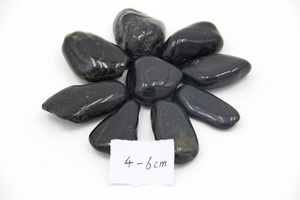 Pavimentazione <span class=keywords><strong>giardino</strong></span> A grado normale lucido ciottoli neri ben selezionati <span class=keywords><strong>giardino</strong></span> fiume ciottoli roccia - Product Image 4