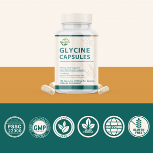 Cápsulas de Glicina de Marca Privada OEM, 1000 mg por Porción, Suplemento Vegano de Aminoácidos, 100 Cápsulas para el Apoyo Nutricional Diario - Product Image 5