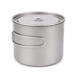 Pot de camping en titane de 1600 ml avec couvercle, pot pliable ultraléger pour la cuisine en plein air, pot en titane pur pour la randonnée et le bushcraft - Product Image 6