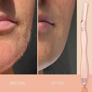 KINGHOOD <span class=keywords><strong>Tondeuse</strong></span> à sourcils réutilisable avec logo personnalisé pour femmes Rasoir rose pour le visage - Product Image 2