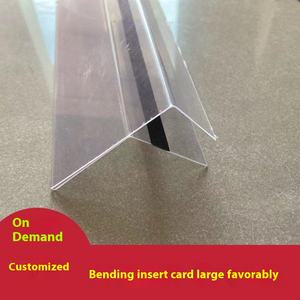 لوازم التخزين والسوبر ماركت علامة طاولة بلاستيكية من كلوريد البولي فينيل على الساخن مع إدراج شفاف - Product Image 2