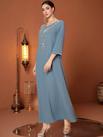 Robe de soirée saoudienne longue maxi, kaftan arabe pour femmes, jalabiya marocaine, caftan, vêtements islamiques, abaya pakistanaise pour le Ramadan