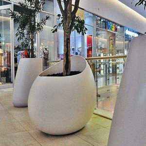 Fiberglass Flower Planter Modern <b>Large</b> Plant <b>Pot</b> Decorative Garden Container for Indoor Outdoor Home Commercial Landscaping - Product Image 5