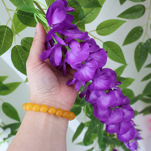 Vignes artificielles de glycine Hua Qianyun 90-200cm, fleurs en soie, décoration suspendue d'intérieur, plante verte - Product Image 3