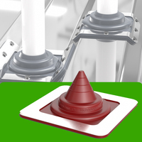 Joint de pénétration de fil de conduit de botte de tuyau PV étanche pour le montage de la boîte de jonction clignotant raccords de conduit essentiels