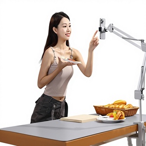 Statif Meja Aluminium Baru untuk Kamera DSLR Smartphone Fotografi Ulanzi TH04 Overhead Boom Arm Stand Selfie <span class=keywords><strong>Clamp</strong></span> Vlog - Product Image 4
