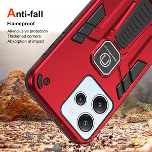 Funda de armadura de TPU + PC de alta resistencia, funda de teléfono con soporte anticaída amigable con la piel magnética para Samsung M56/A10S/Note 5/A15/J2/J7/M31/M55 - Product Image 4