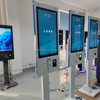 Terminal de Autoservicio Biométrico Industrial de 23.8/22/32 Pulgadas, Kiosco de Pedidos para Gestión de Personal y Control de Acceso