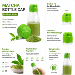 <b>28mm</b> Universal Fit 100% Pure Natural EU Standard Matcha Bottle Cap Innovative Nutrient Infusion Powder Dispensing BPA Free Food - Product Image 6