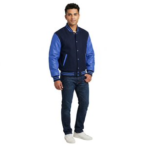 Veste de baseball en satin brodée sur mesure pour homme, 100 % polyester, vestes bomber de baseball en satin personnalisées, vestes universitaires, vestes de lettrman - Product Image 1