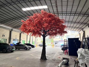 Albero di Acero Rosso Artificiale Grande Personalizzato per Decorazioni di Ristoranti, Hotel e Matrimoni, Albero di Acero Canadese Finto per Interni ed Esterni - Product Image 2