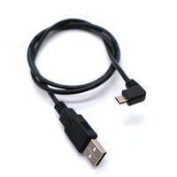1.2M & 2M Angle droit Micro USB 2.0 Câble de charge et de données PVC isolé pour téléphones portables Imprimantes Ordinateurs et disques durs
