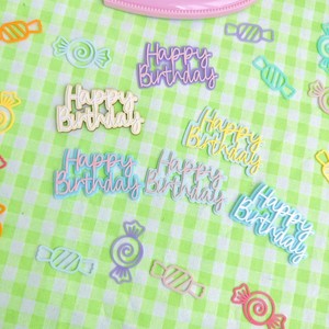 ของตกแต่งเค้กอะคริลิค รูปน้ำผึ้งและของหวาน สุขสันต์วันเกิด ของตกแต่งคัพเค้ก ของตกแต่งงานวันเกิด - Product Image 2