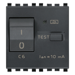 Interruttore Differenziale MT 1P+N C6 10mA Grigio, Mini Interruttore Automatico - Product Image 1