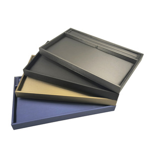 At506 nhà máy bán buôn PU da đồng vàng Dark Blue kim loại màu xám đen Cửa hàng bán hàng đồ trang sức phục vụ khay - Product Image 1
