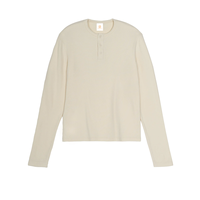 T-shirt ajusté à col ras du cou et manches longues pour homme, style décontracté et sportif, couleur unie, sous-vêtement de base, collection automne