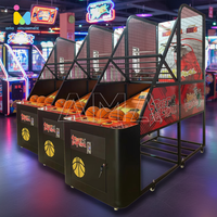 Machine de jeu de tir au basket-ball d'intérieur AMA, à monnayeur, en métal, avec interface en anglais, vente en gros d'usine