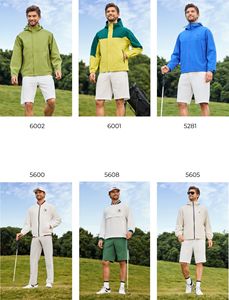 ODM Custom Logo Men's Lightweight Full Zip Jacket Waterproof <strong>Windbreaker</strong> for Golf Casual Hiking Travel for Autumn Outerwear - Product Image 5