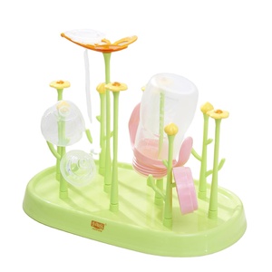 Baby Bottle Drying Rack with Tray High Capacity Bottle Dryer Holder for Bottles Teats Cups, Pump Parts and Accessories
