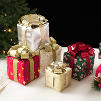 Boîte cadeau en mousse scintillante, centre de table de Noël, ornement à suspendre pour sapin de Noël, accessoire de décoration pour photomaton de fête