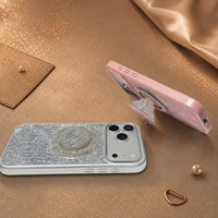 Étui de téléphone Sparkle en cuir PU féminin, antichoc, avec support magnétique rétractable pour iPhone
