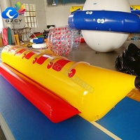 Bateau banane gonflable de taille personnalisée, tractable, pour sports nautiques, idéal pour la mer, la plage, les parcs d'attractions et les entreprises de location.