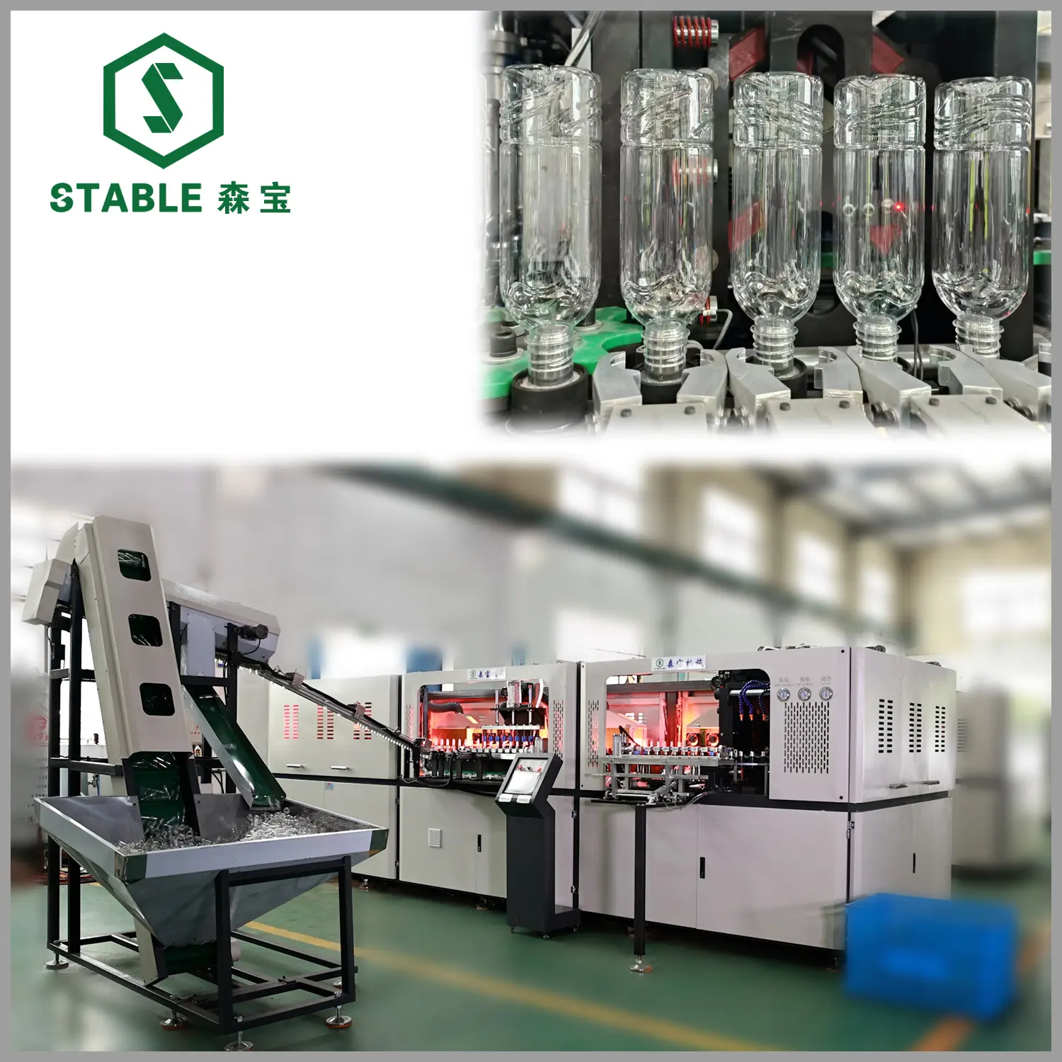 Taizhou Full Servo 2-10 Holte Injectie Fles Blaasvormmachine