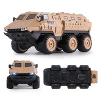 Yeni tasarım altı tekerlekli zırhlı 2.4GHz 1:16 ölçekli RTR uzaktan kumanda RC yüksek hızlı tırmanma askeri tankı araç kamyon model oyuncak